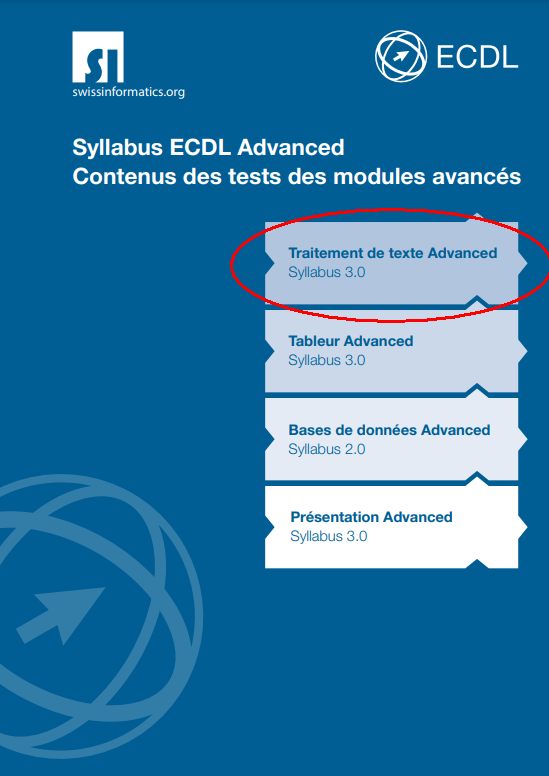 Ecdl Advanced Traitement De Texte